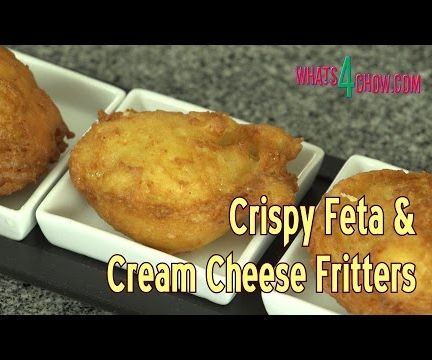 Crispy Feta and Cream Cheese Fritters - Light & Airy Cheese Fritters Deep-Fried to Golden Perfection