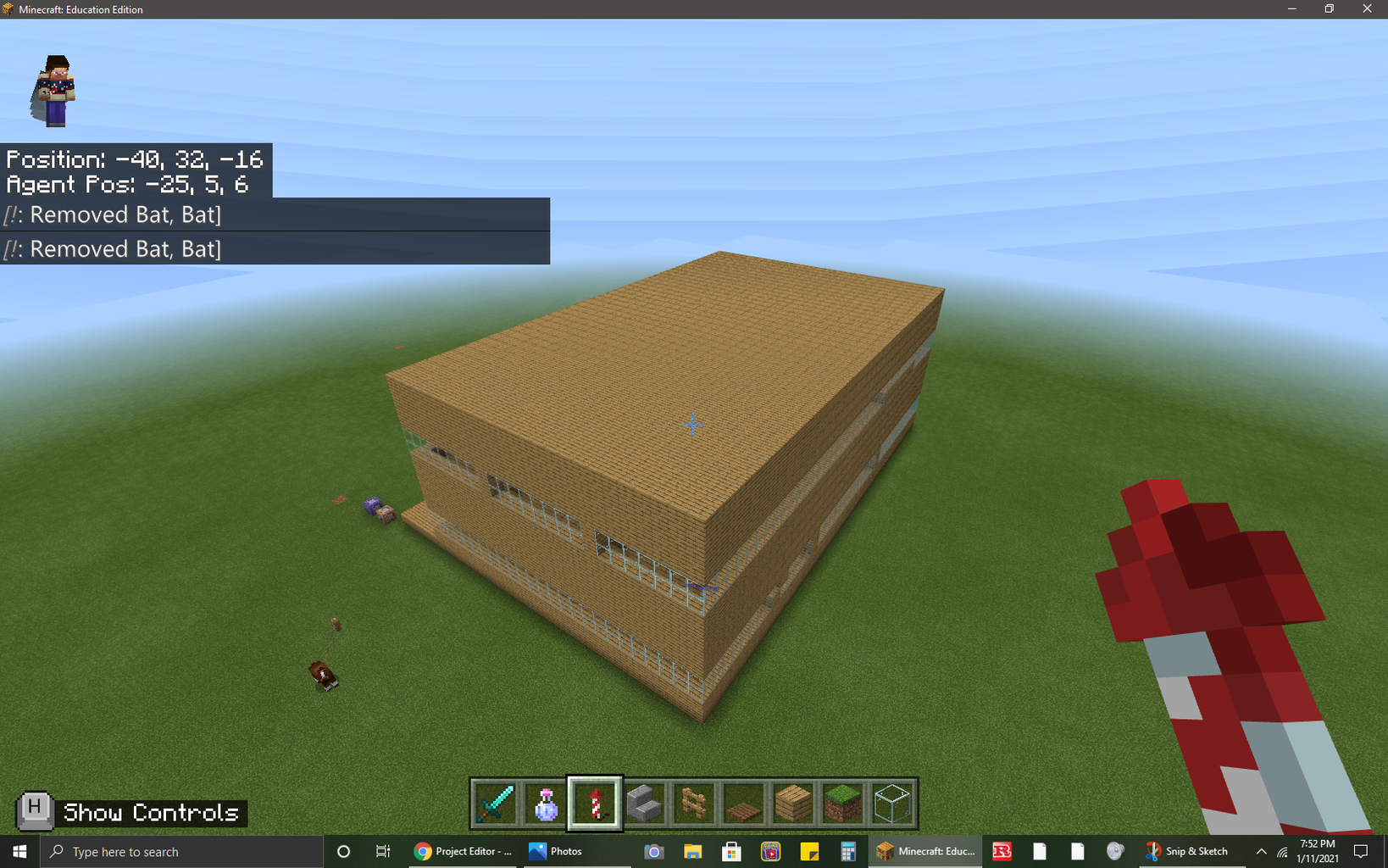Coding a Mansion in Minecraft Education Edition : 3 Steps