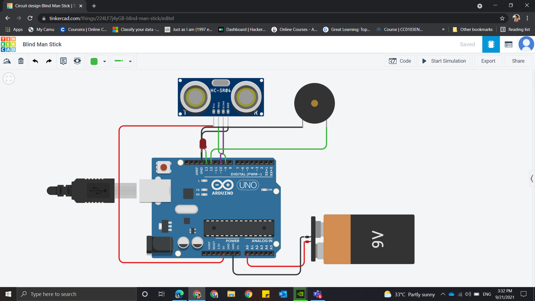 DIY - Smart Walking Stick for Visually Challenged Using Arduino UNO : 5 ...