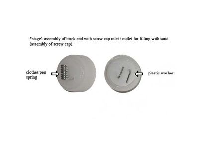 Assembly of  Screwcap Inlet / Outlet: Step1