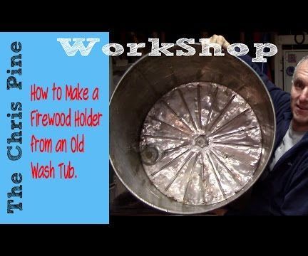 How to Make a Fire Wood Holder From an Old Washing Machine Tub. 