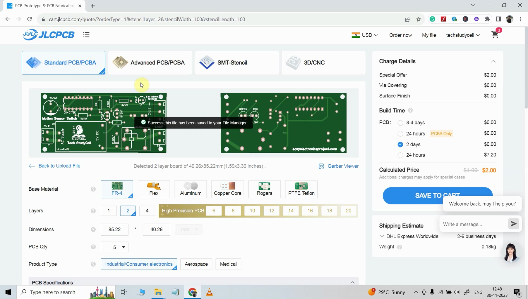 Steps to Order the PCB Assembly From JLCPCB