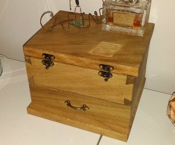 Hand Made Solid Oak Jewellery Box
