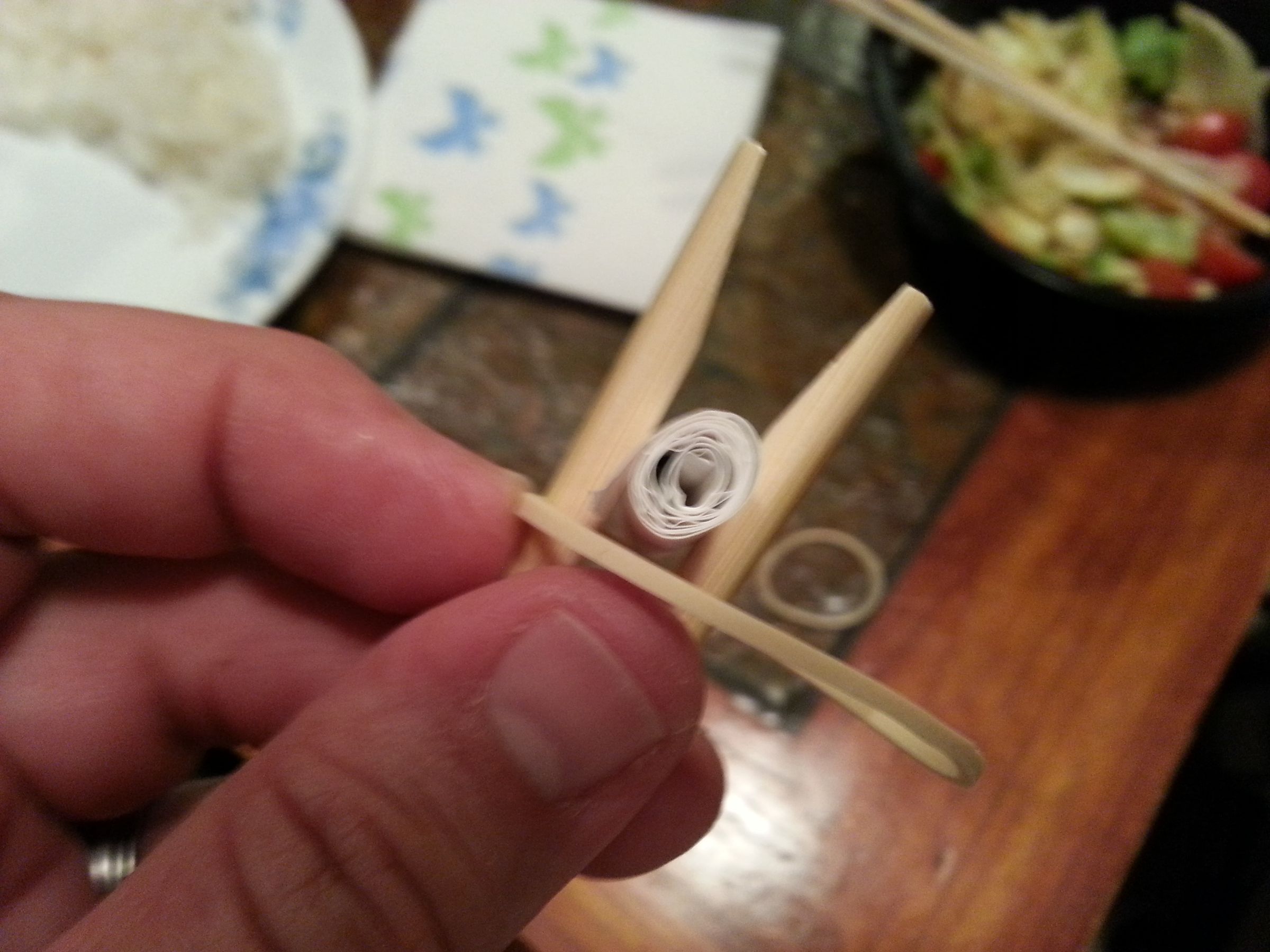Trainer Rubber Band Chopsticks Instructables