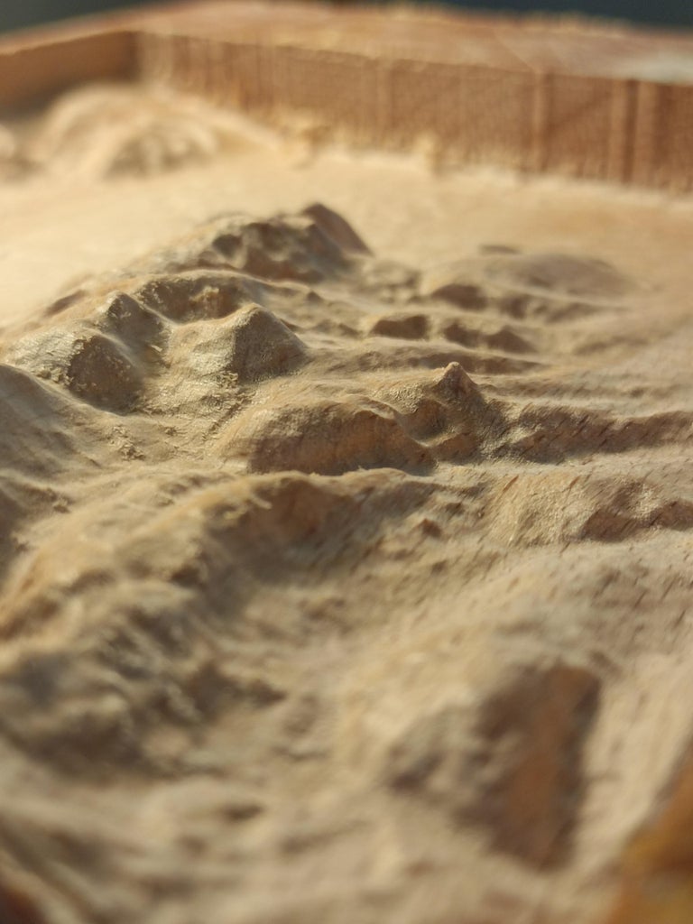 CNC Carved 3D Topography Map