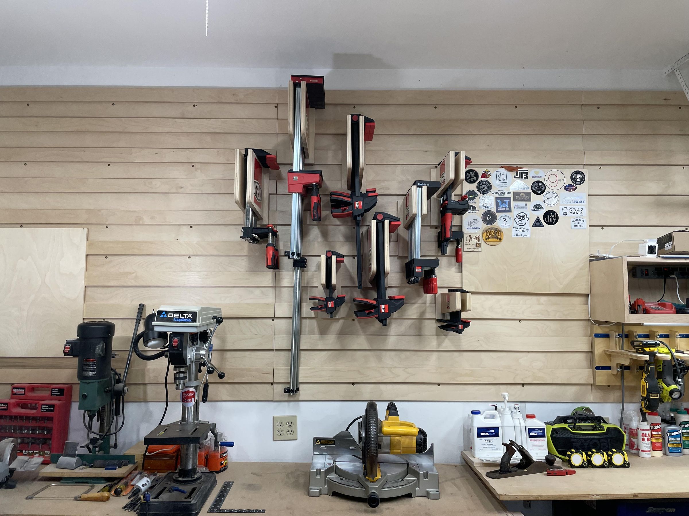 Bessey Clamp Racks With Epoxy Logos 9 Steps (with Pictures