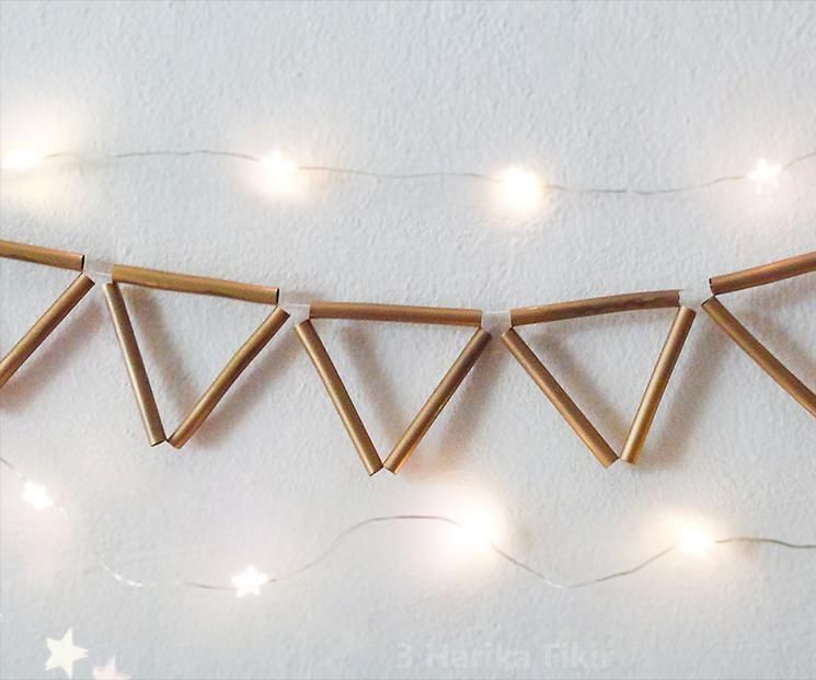 Diy Gold Garland With Pipette
