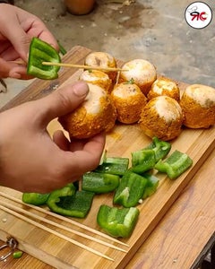 Skewer the Mushrooms