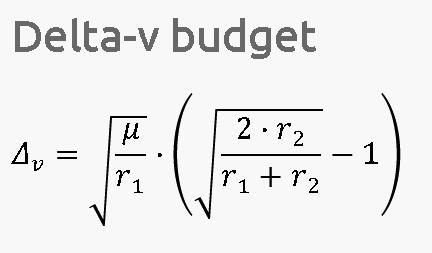 Python - Calculate Delta V Budget for Space Mission