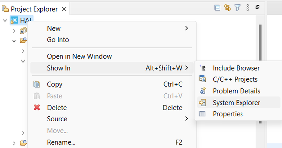 Copy Path of Project File Generated