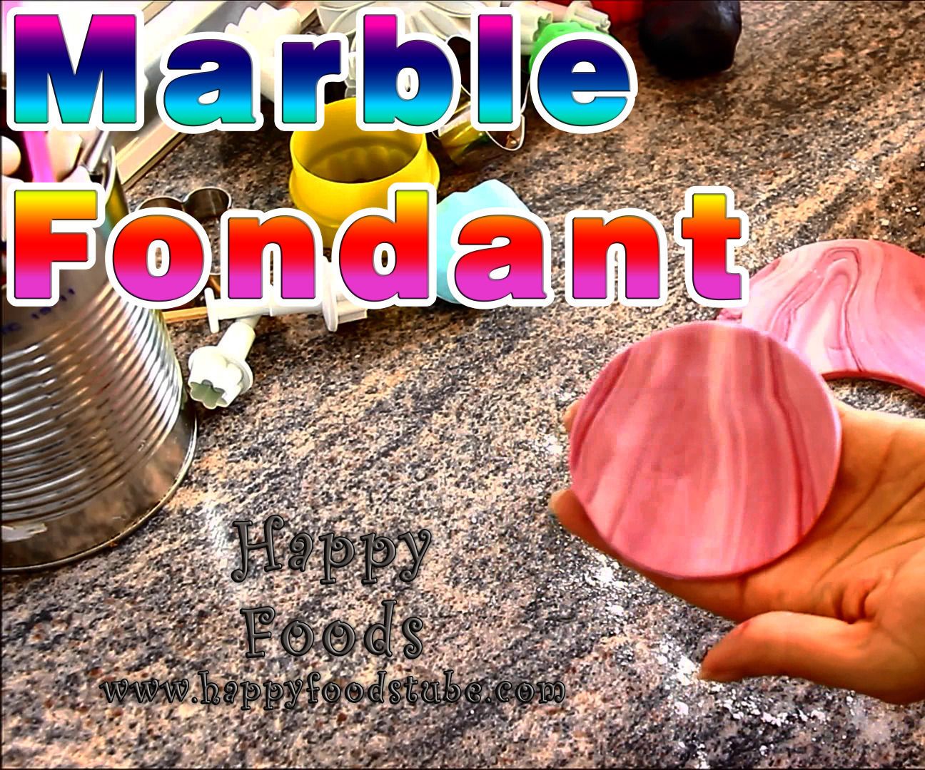  How to Marble Fondant With Food Colours Sugarcraft Tutorial
