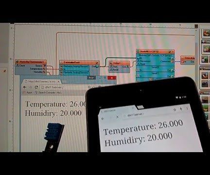 ESP8266 and Visuino: DHT11 Temperature and Humidity Web Server