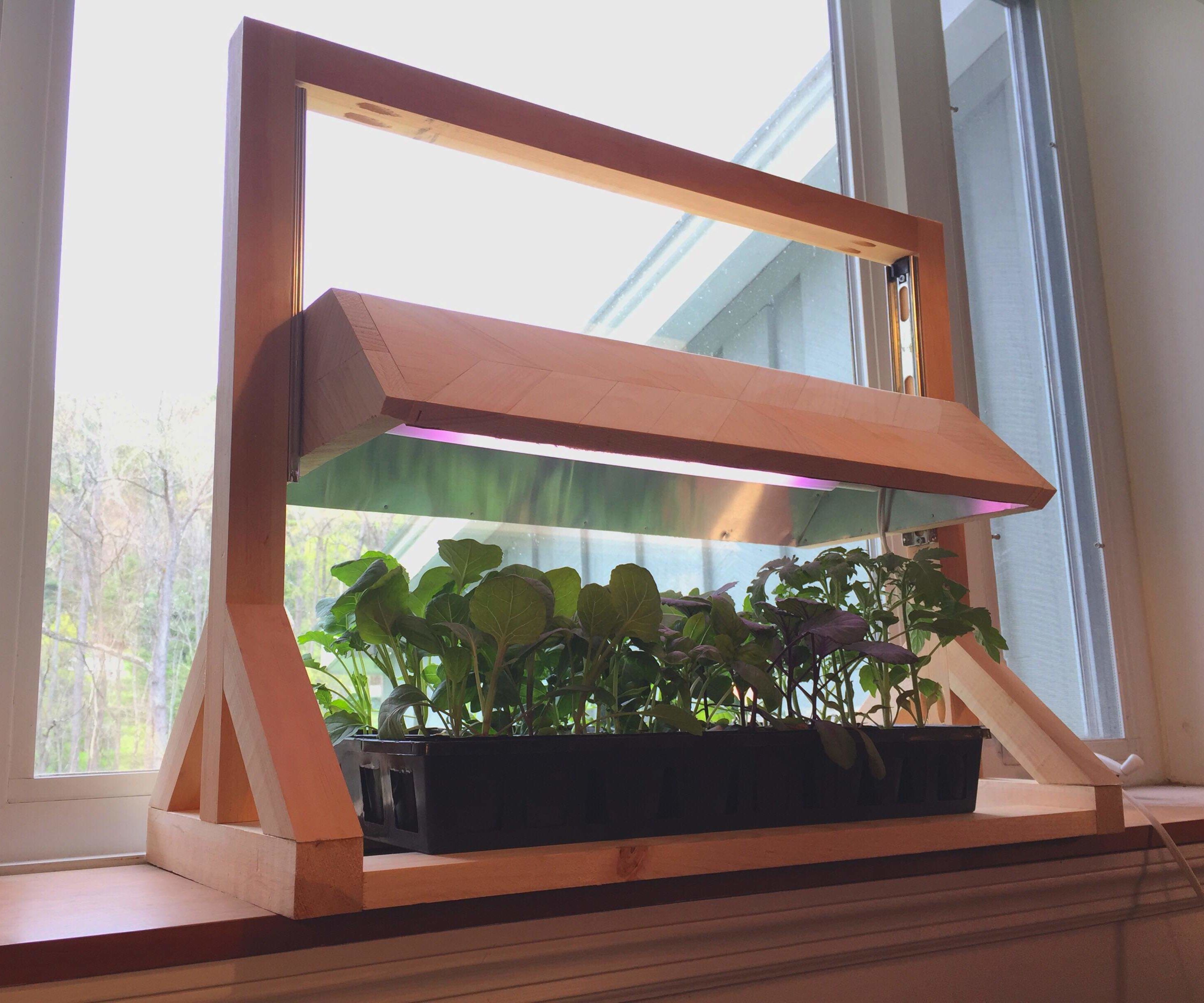 Variable Adjustment Grow Light Build for Plant Starts and Microgreens 