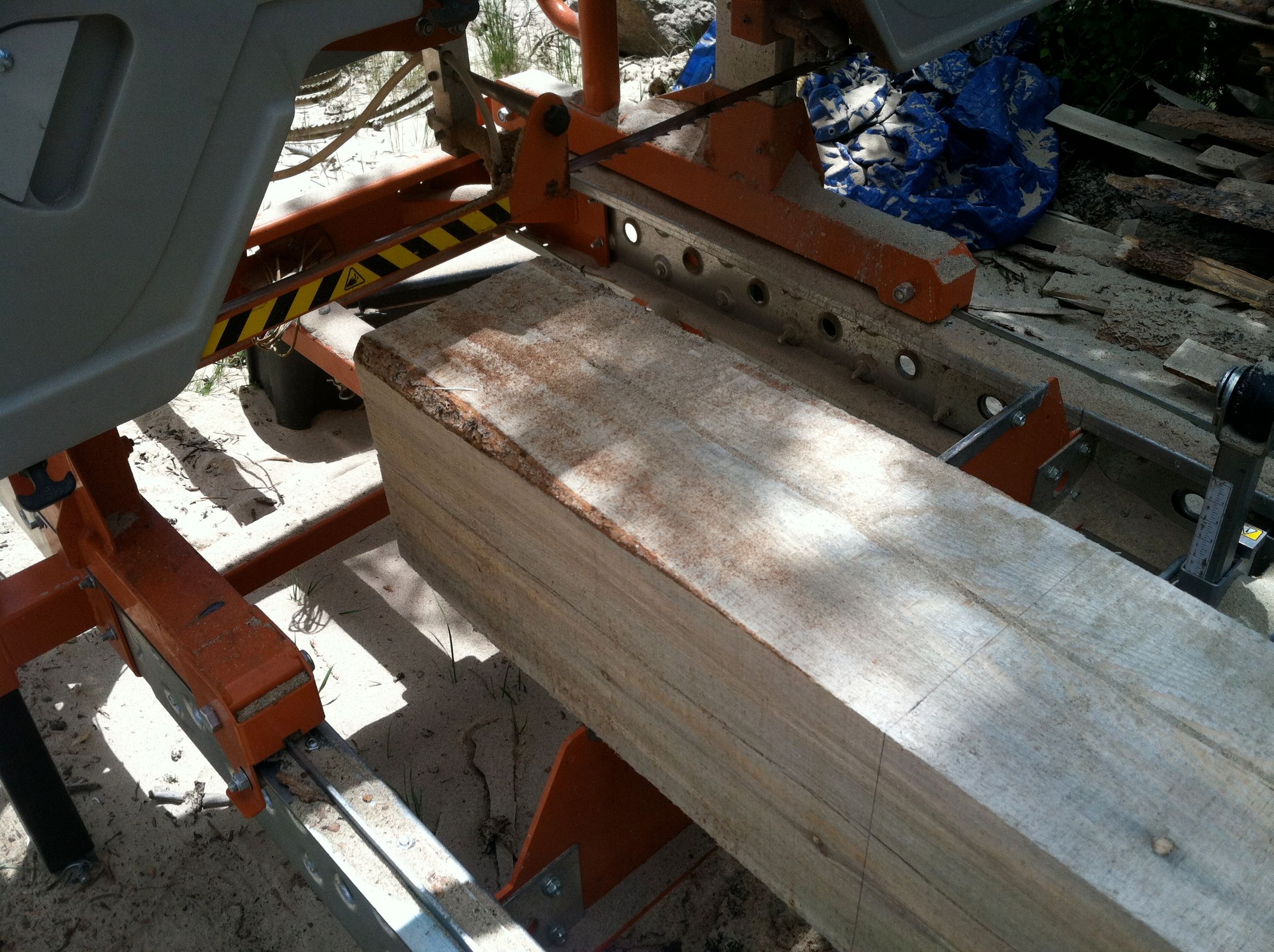 Cut a Log Mantle on a Mill