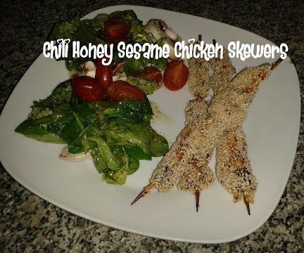 Chili Honey Sesame Chicken Skewers Recipe
