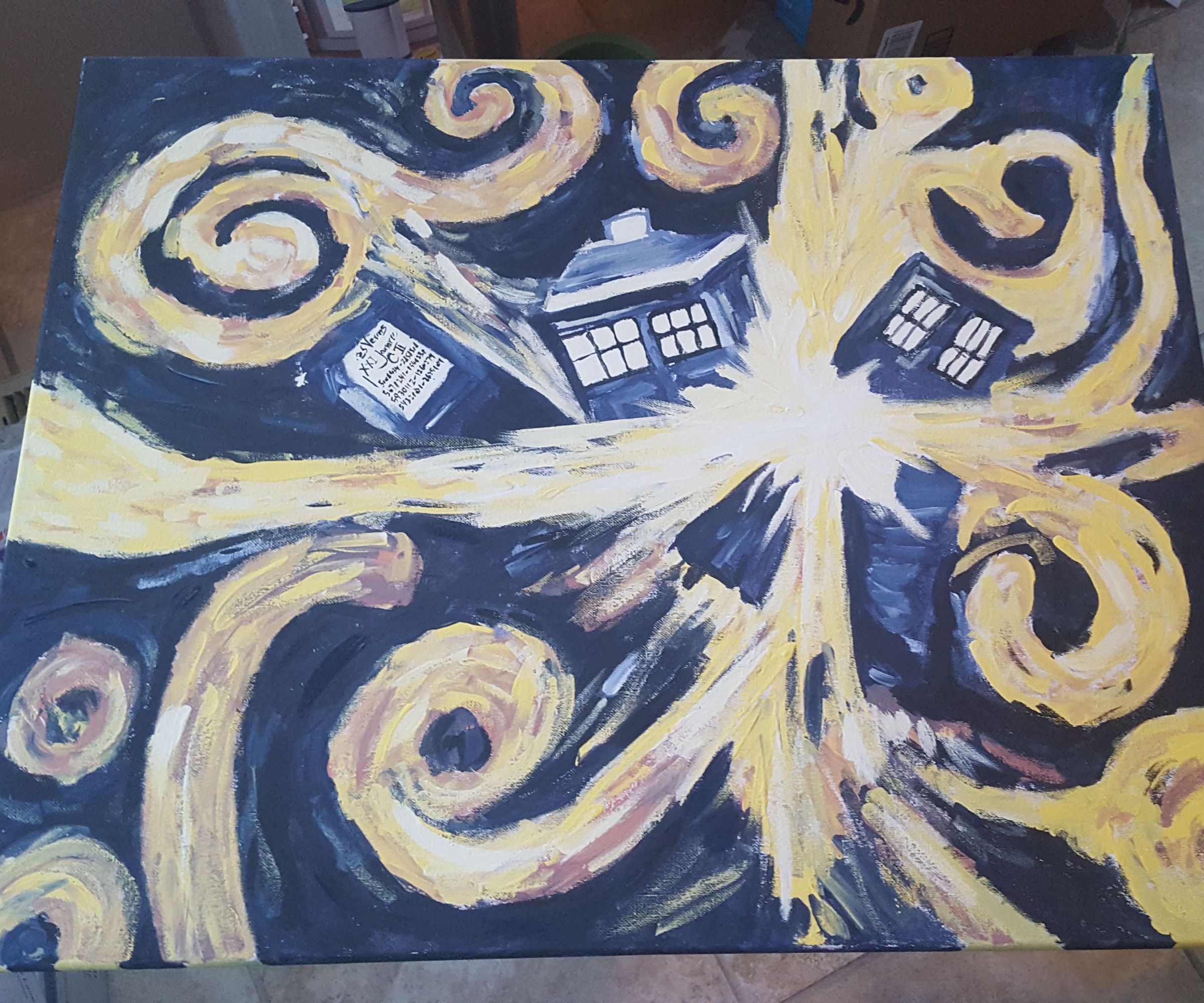 Doctor Who TARDIS Explosion Painting