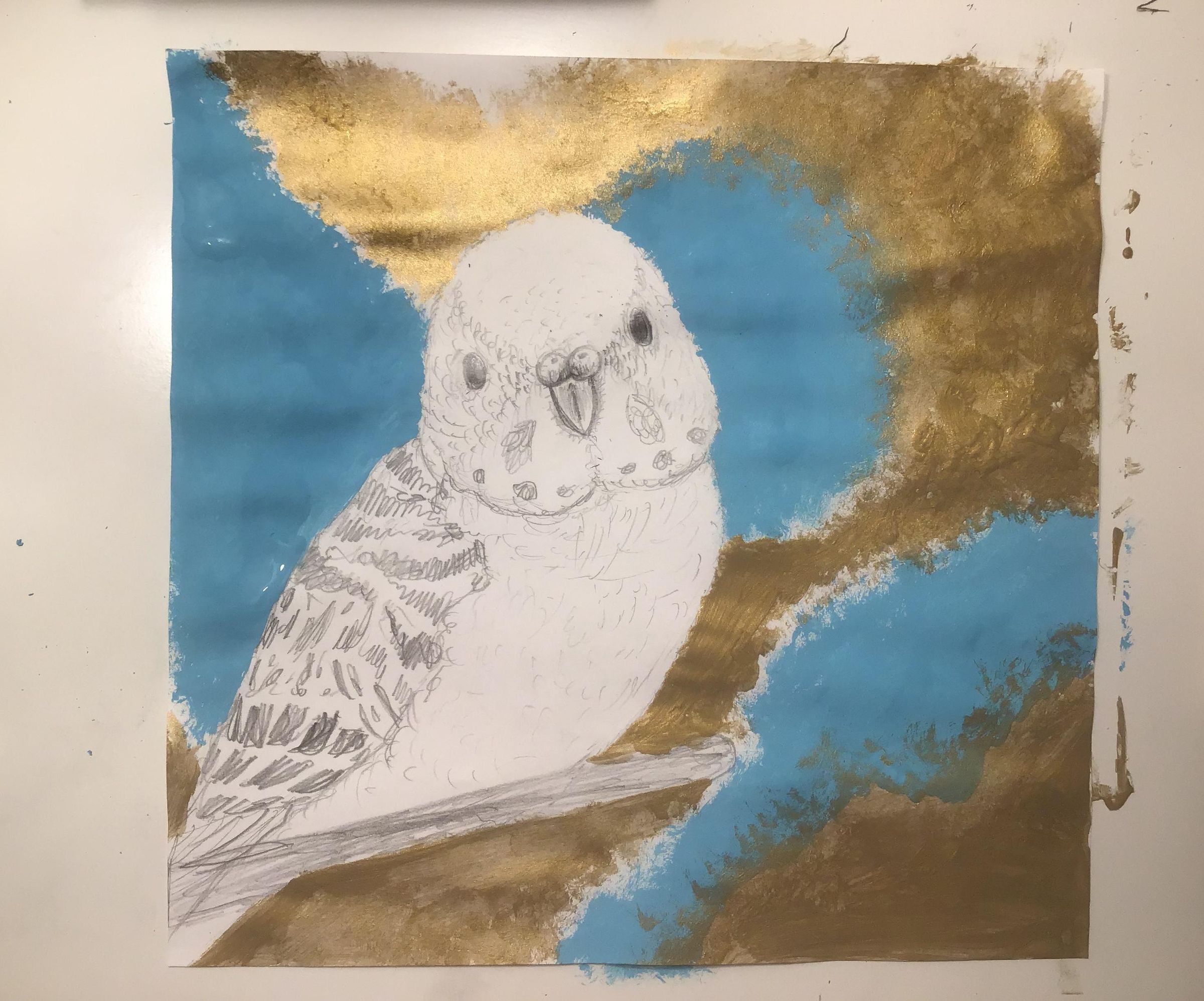 How to Draw a Black and White Object or Item or Organism With a Color Pop Background 