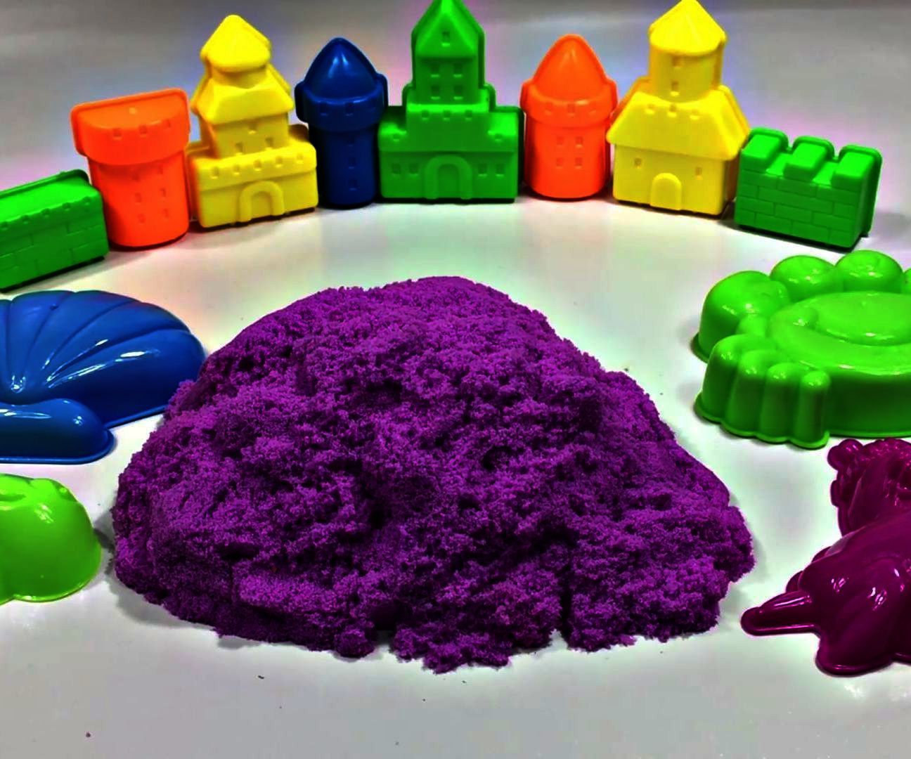 Moon Sand Castle - How to Make Kinetic Sand Castle || Learn Colors for Kids