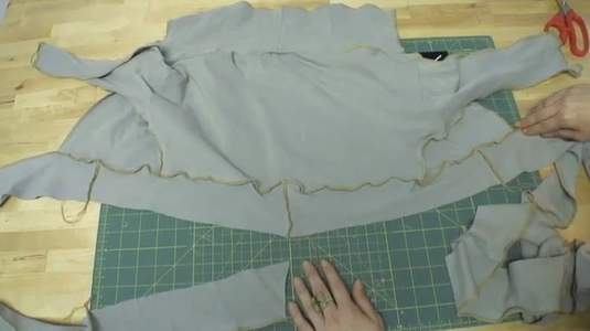 Attaching the Sash to the Shrug