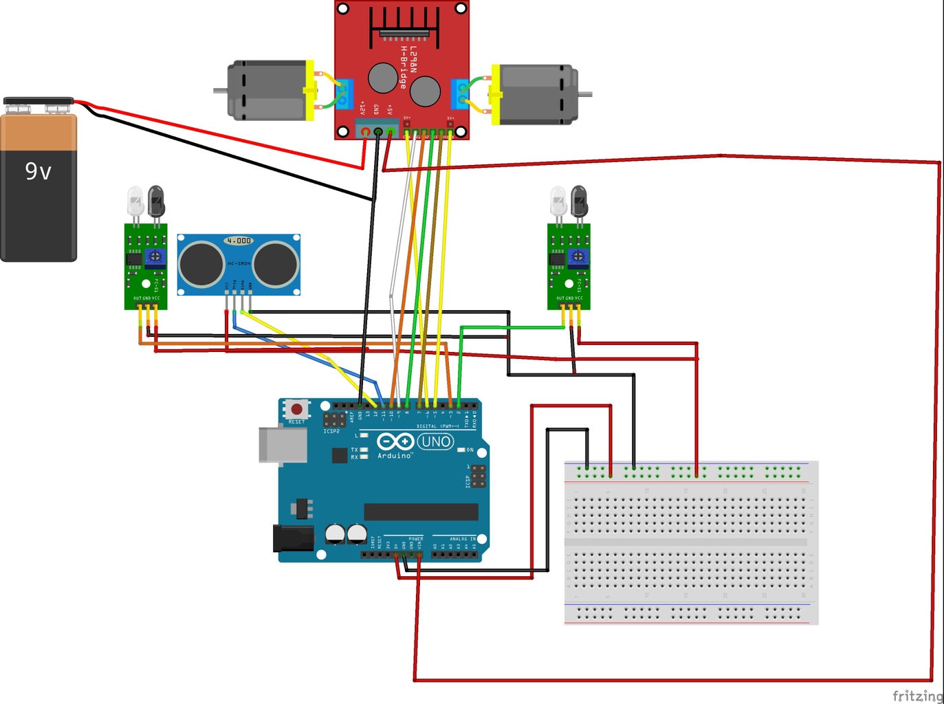 How to Make Human Following Robot at Home Using Arduino : 5 Steps (with ...