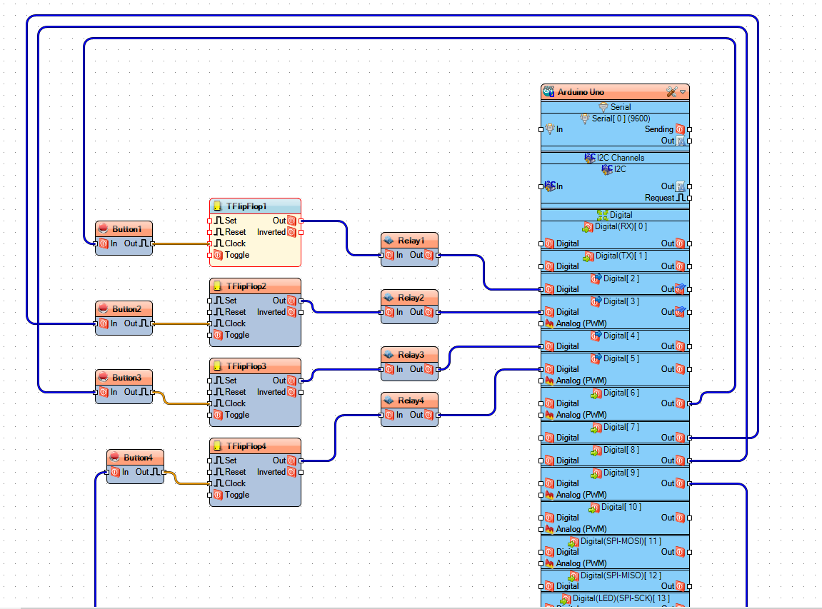 In Visuino Connect Components