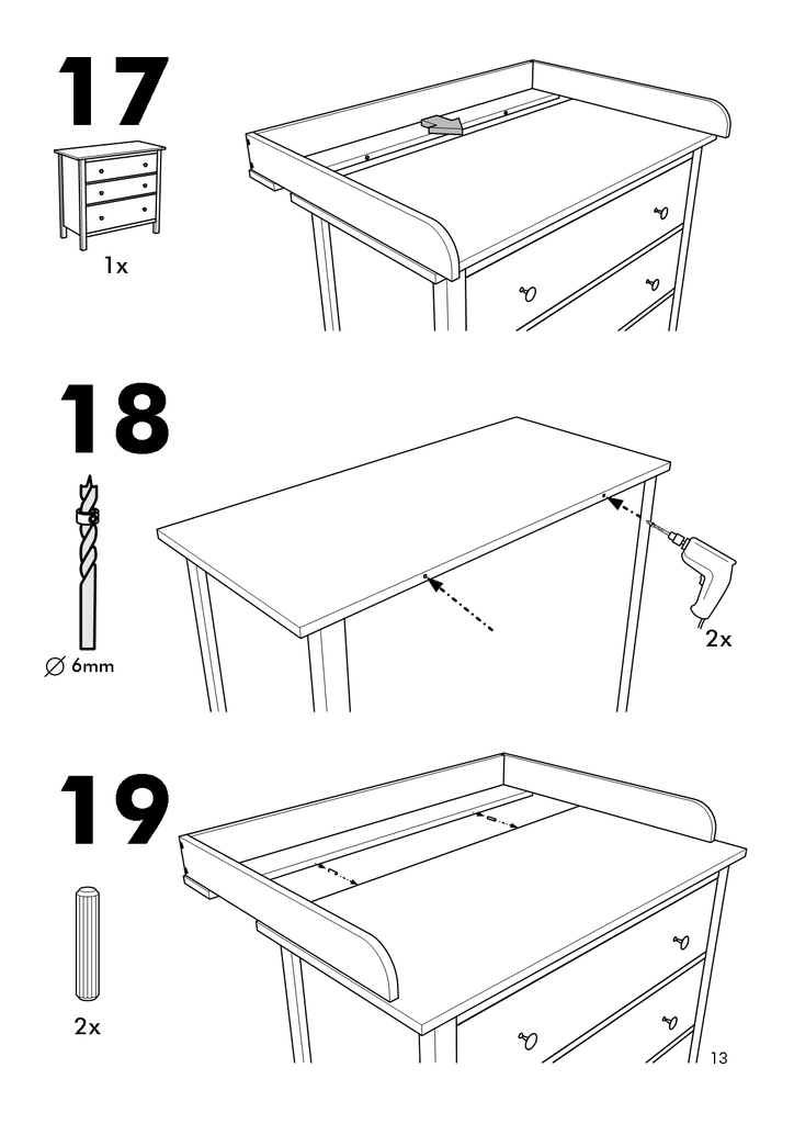Hemnes baby changing table shop
