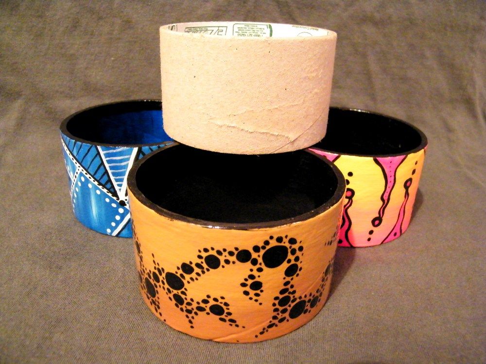 Rhonda's Recycled Tape Core Cuffs