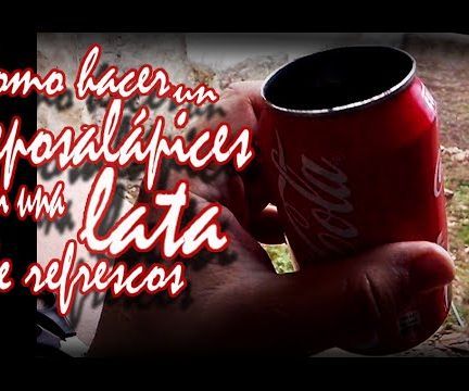 Como Hacer Un Portalápices O Vaso Con Una Lata De Refrescos. 
