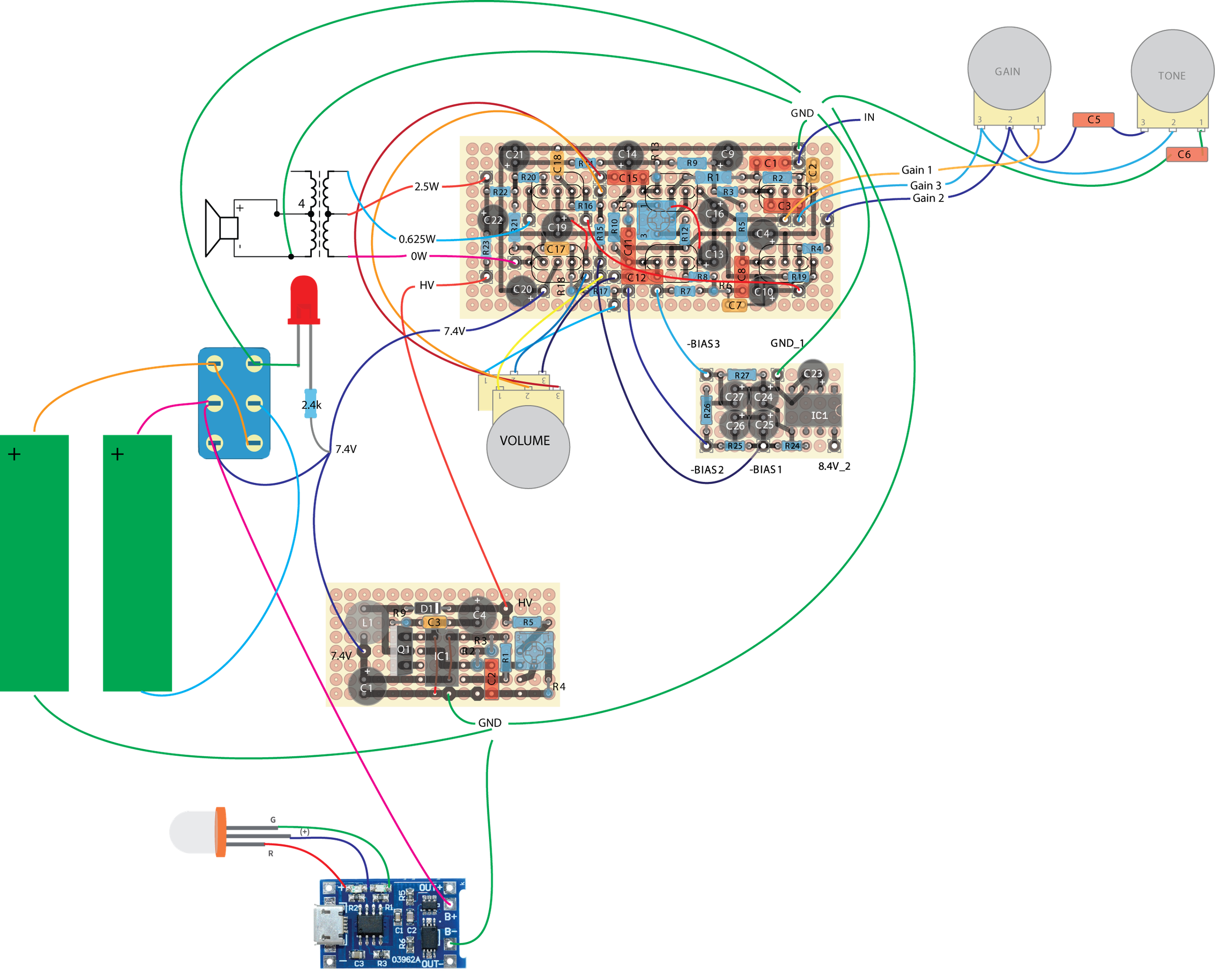 Pushpull Tube Amplifier Using Subminiature Tubes for Guitar 6 Steps