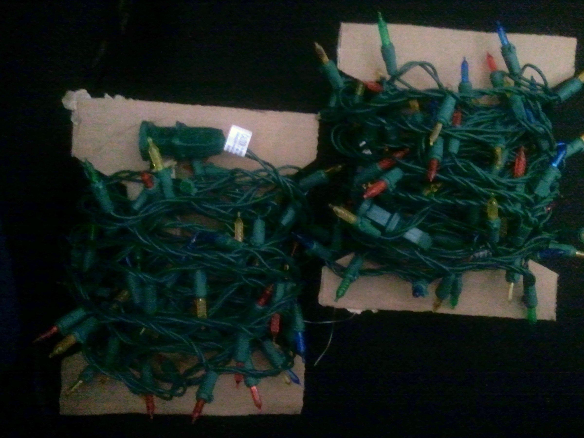 Cardboard Christmas Lights Wrap