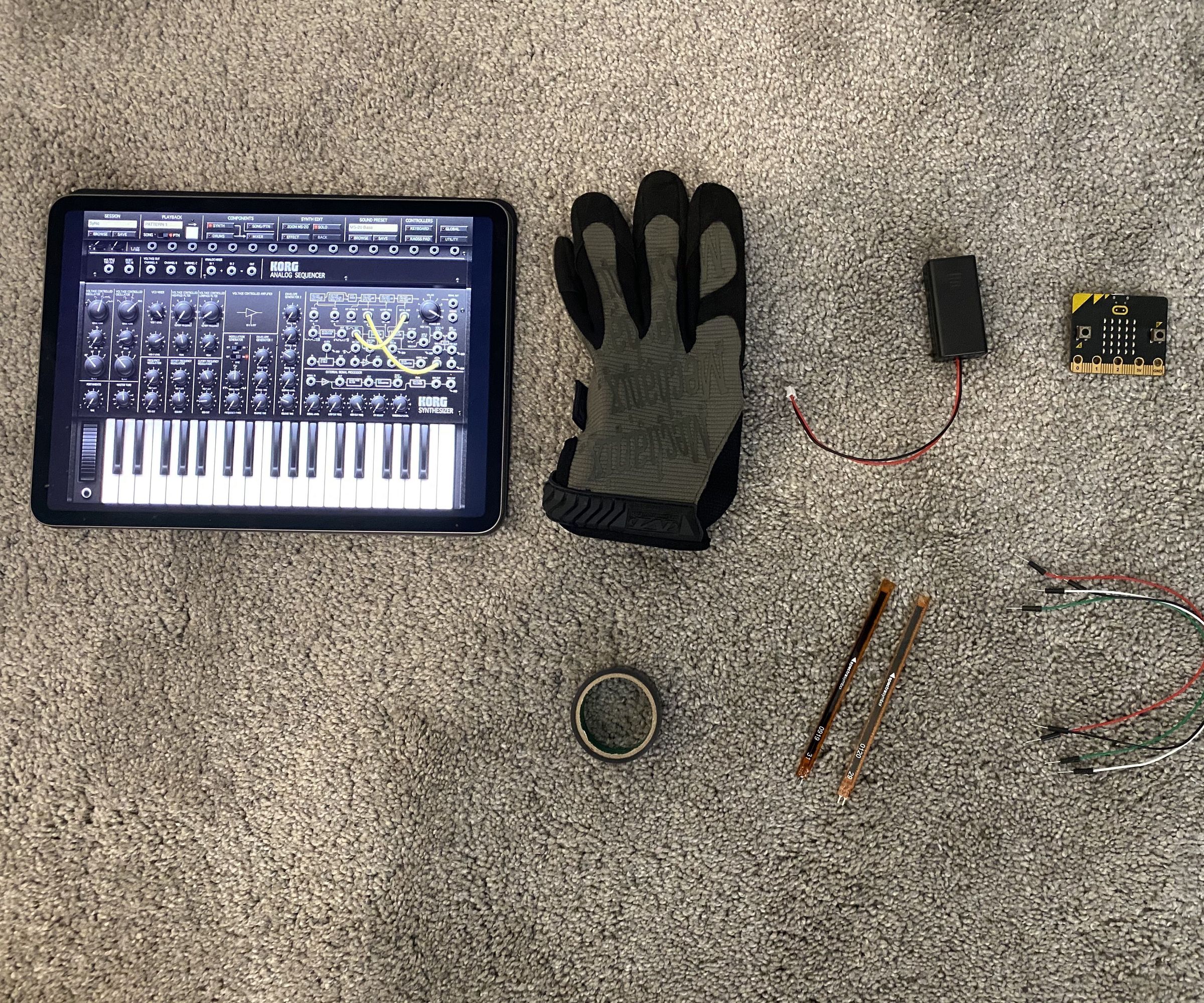 Digits: a Microbit Bluetooth MIDI Controller Glove for IOS