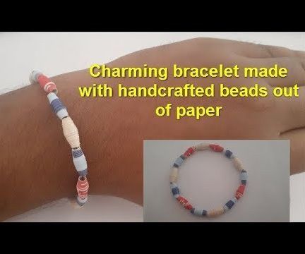 Charming Bracelet for Your Girlfriend Made With Handcrafted Beads Out of Paper