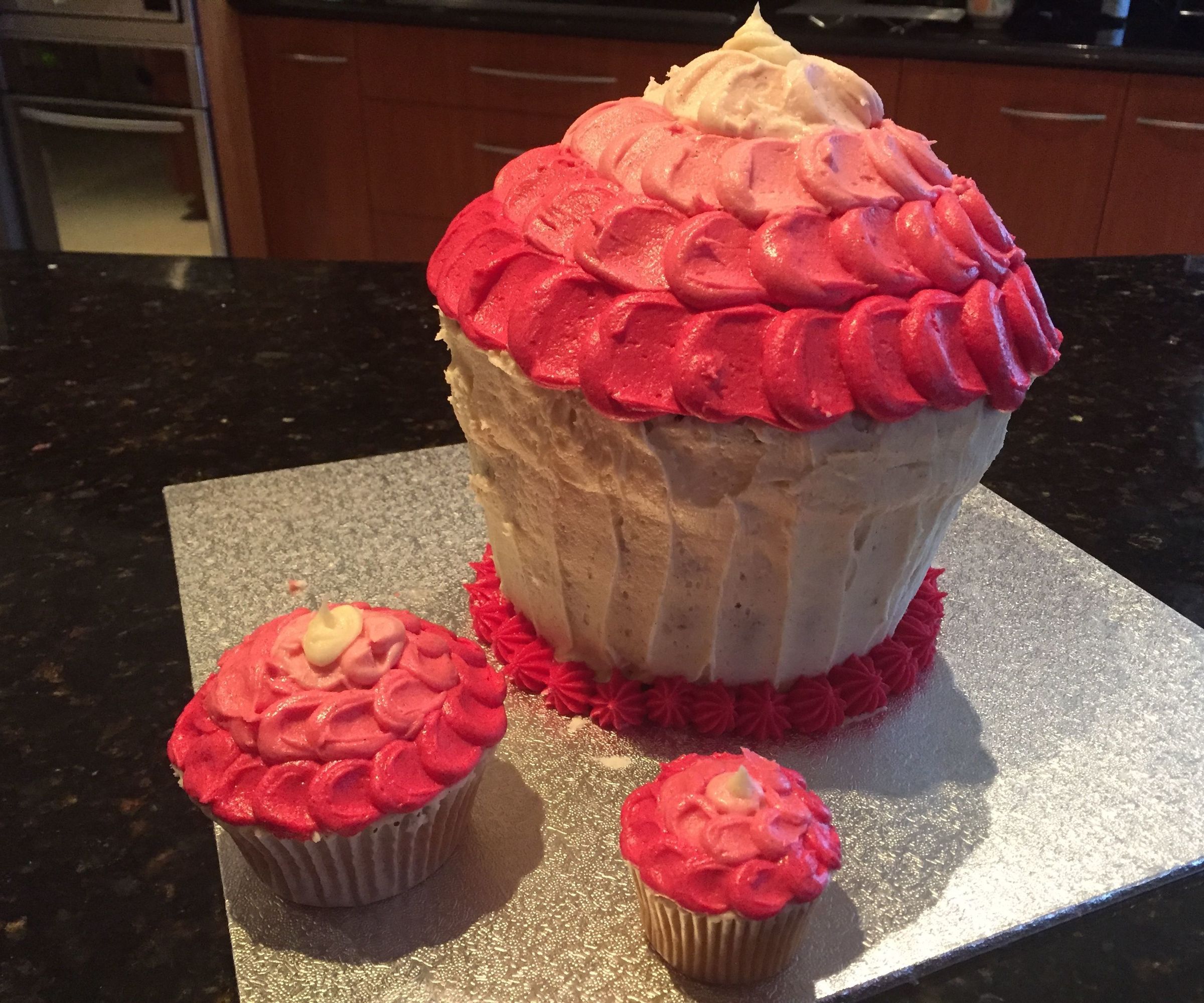 Giant Cupcake Family (Giant, Normal and Mini Cupcakes)