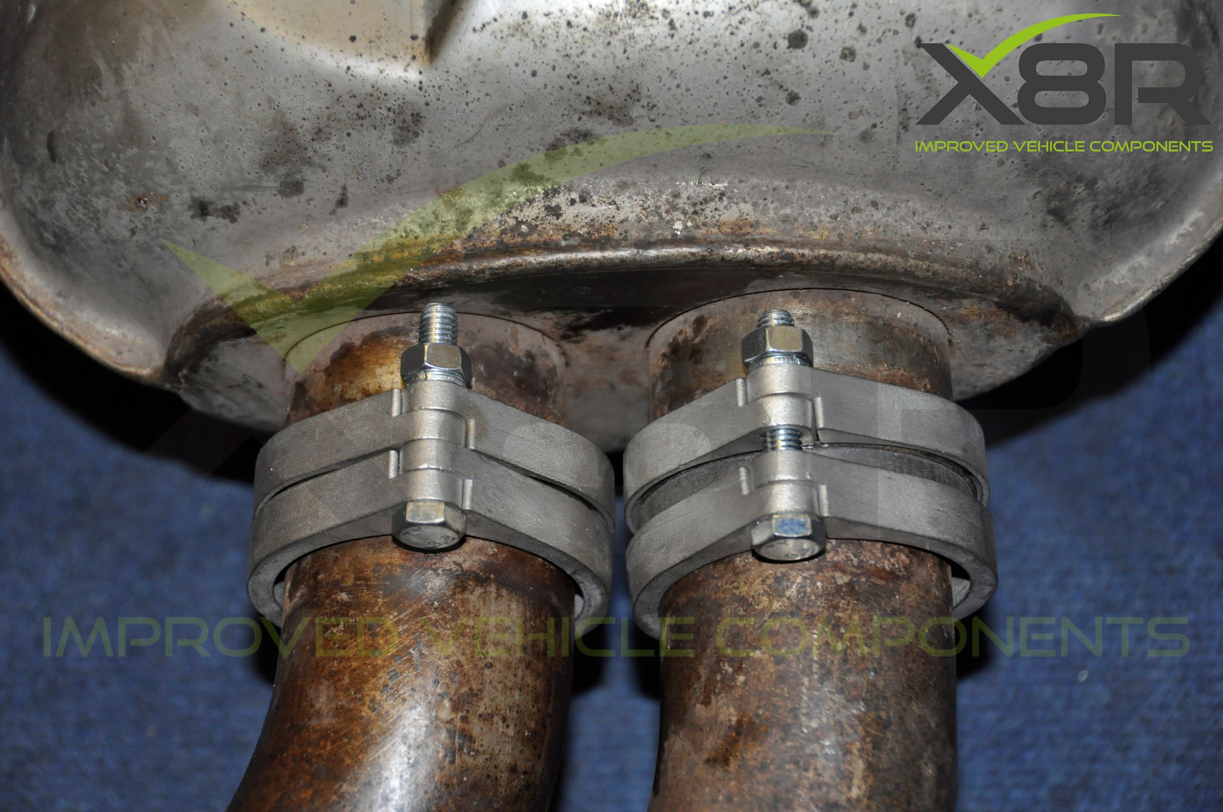 BMW E46 M3 Exhaust Muffler Back Box Flange Rusted Corroded Flanges
