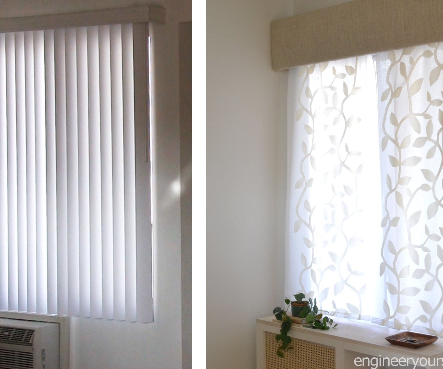 Vertical Blinds Hack to Hang Curtains 4 Steps (with Pictures