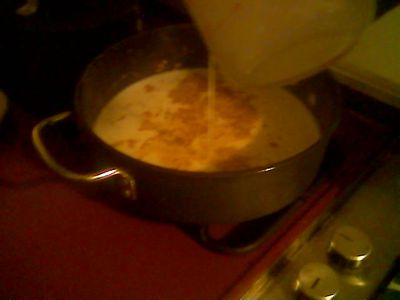 Finishing the Roux.