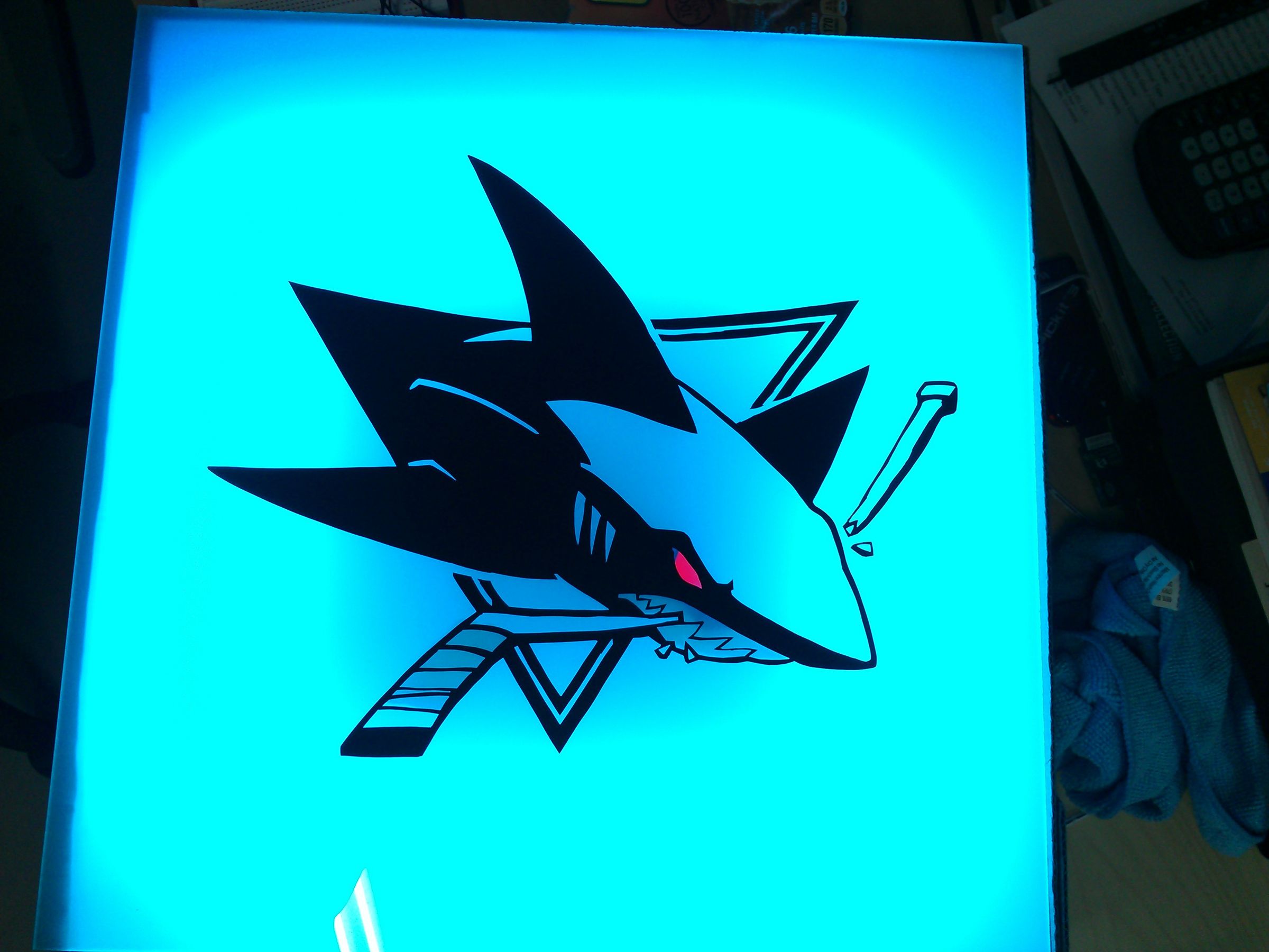 SJ Sharks Light Box
