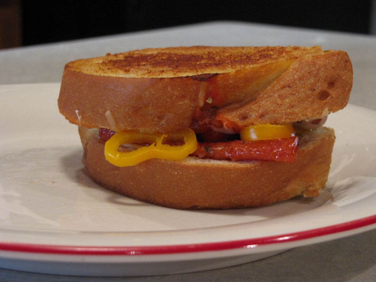 Pan Fried Cheesy Italian Sandwich