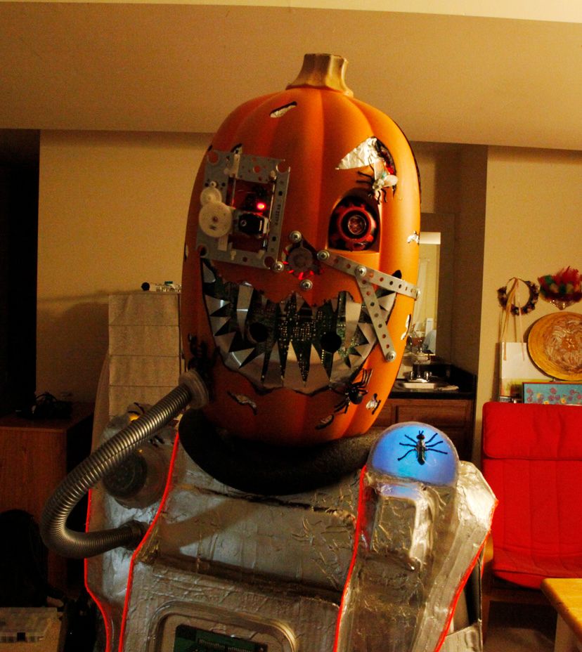 Mutant Cyborg Pumpkin Halloween Costume v1.3