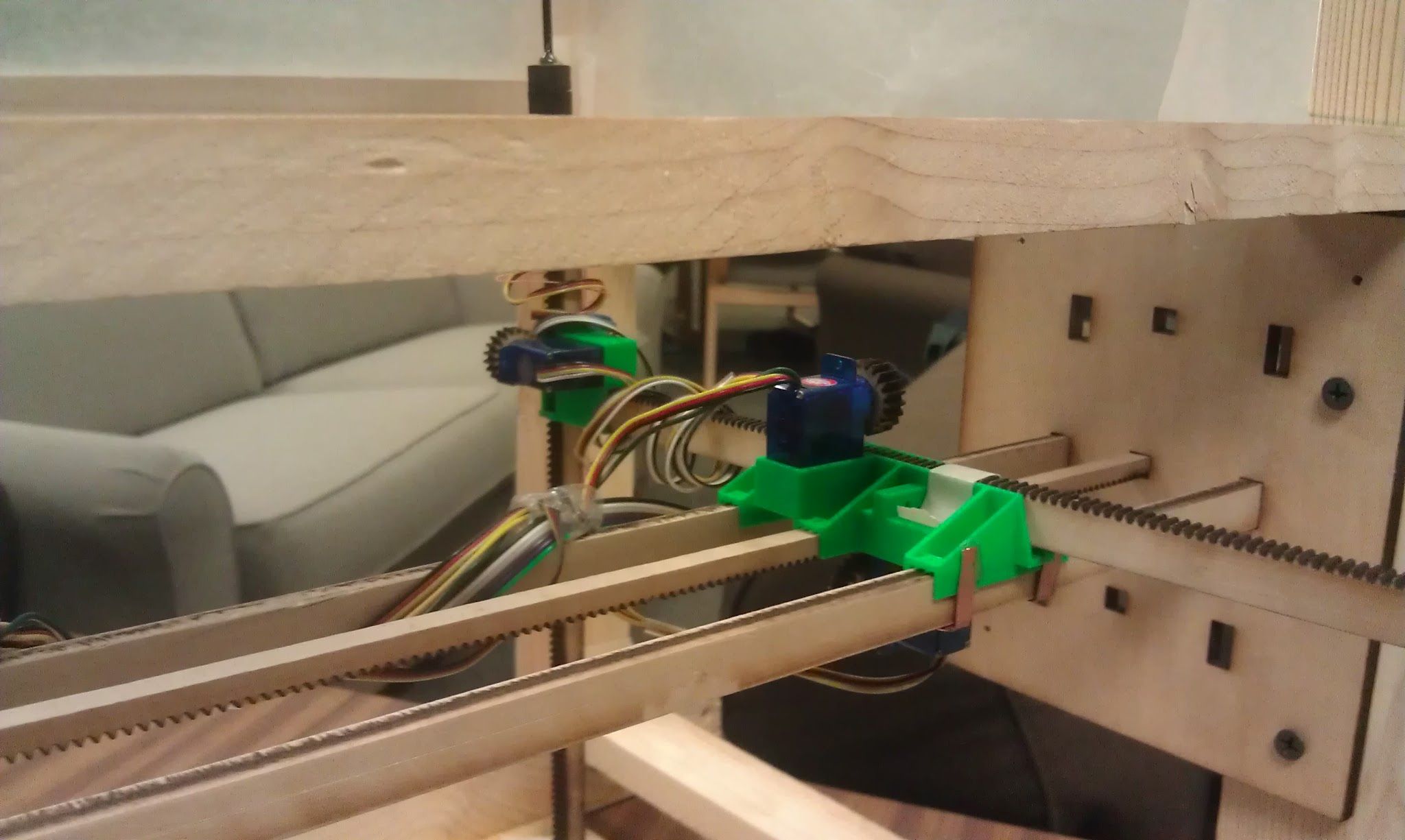 Laser-Cut Wooden 4 Axis Positioning System