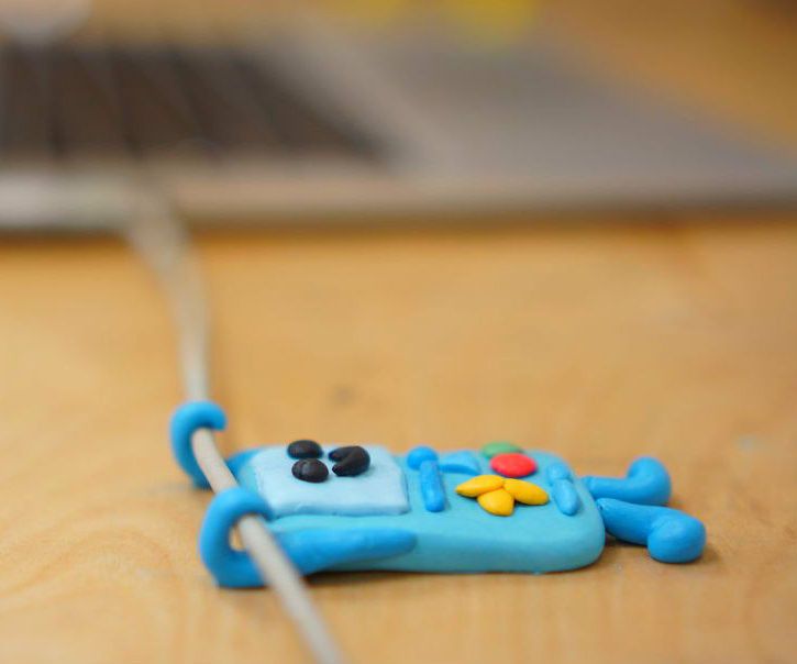 Adventure Time Sugru BMO Cable Holder