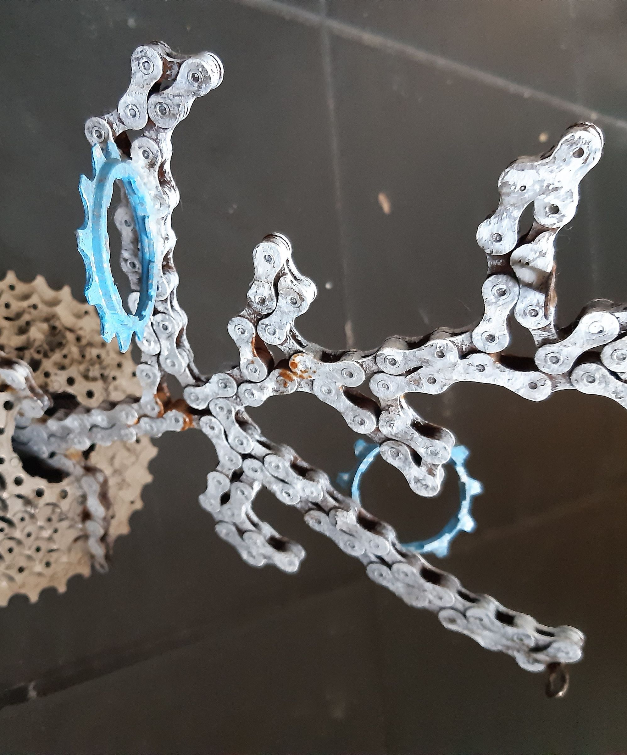 Upcycled Bicycle Chain Key Holder
