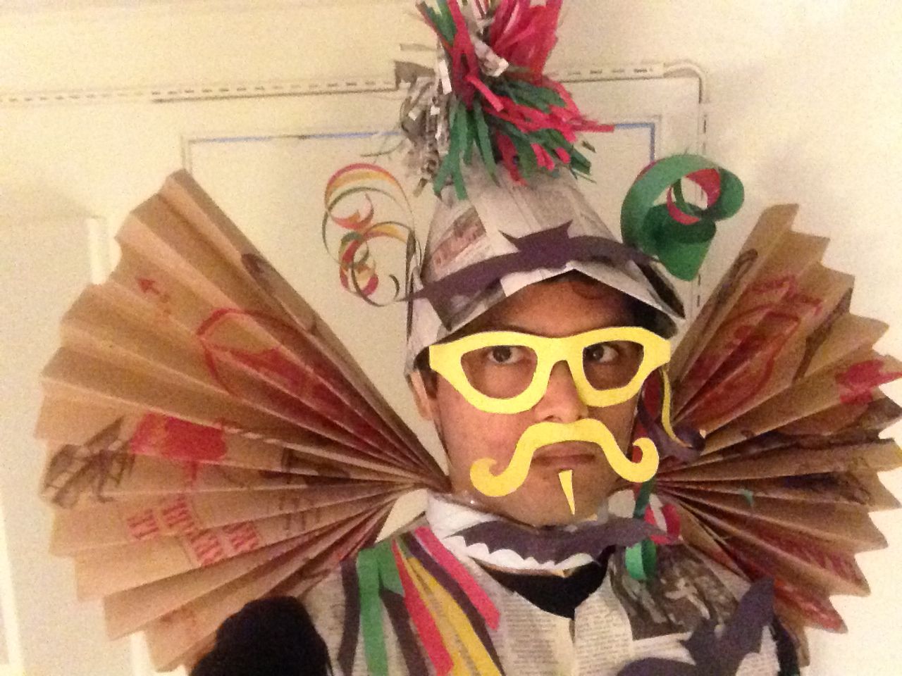 Halloween Costume: PAPER(Craft) MAN [Cost: $0.00, Recyclable, Environment Friendly]