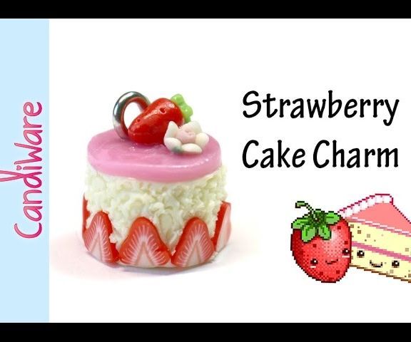 Tutorial: DIY Clay Strawberry Cake Charm - FIMO, Polymer Clay