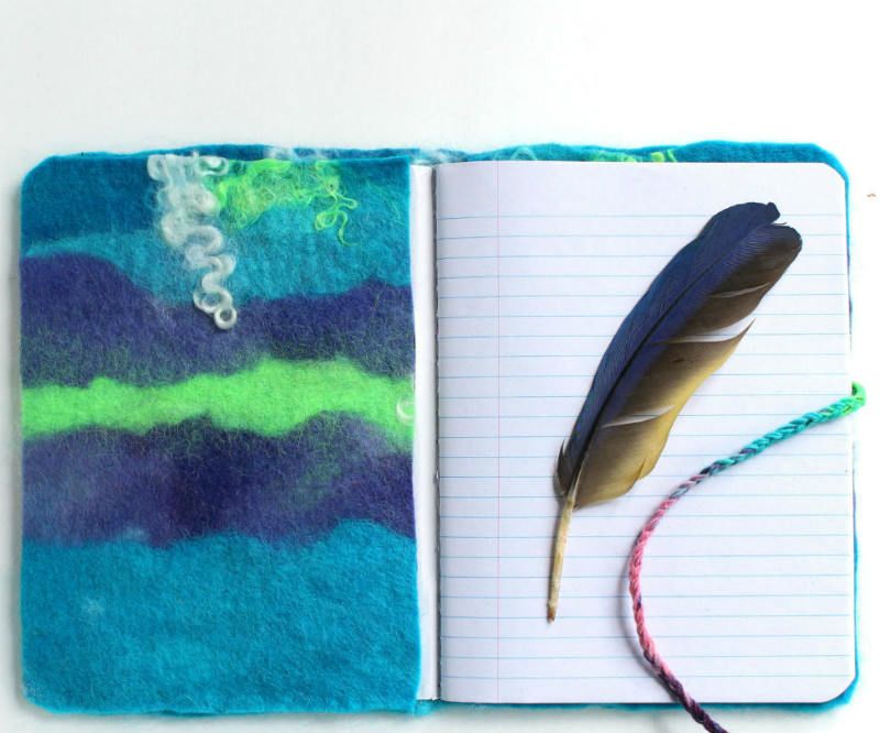 DIY Hand Felted Journal Cover