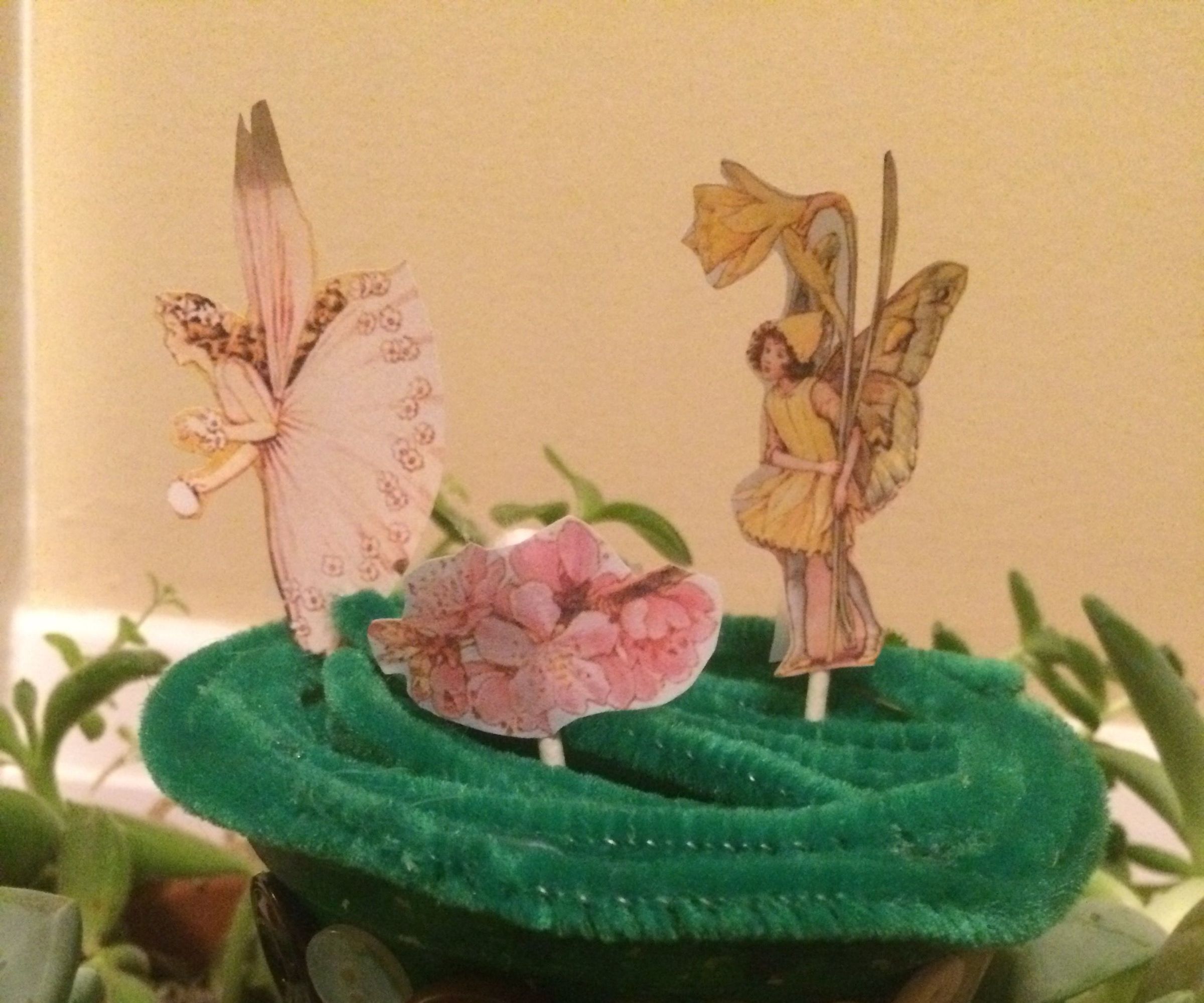 Yogurt Cup Fairy Garden