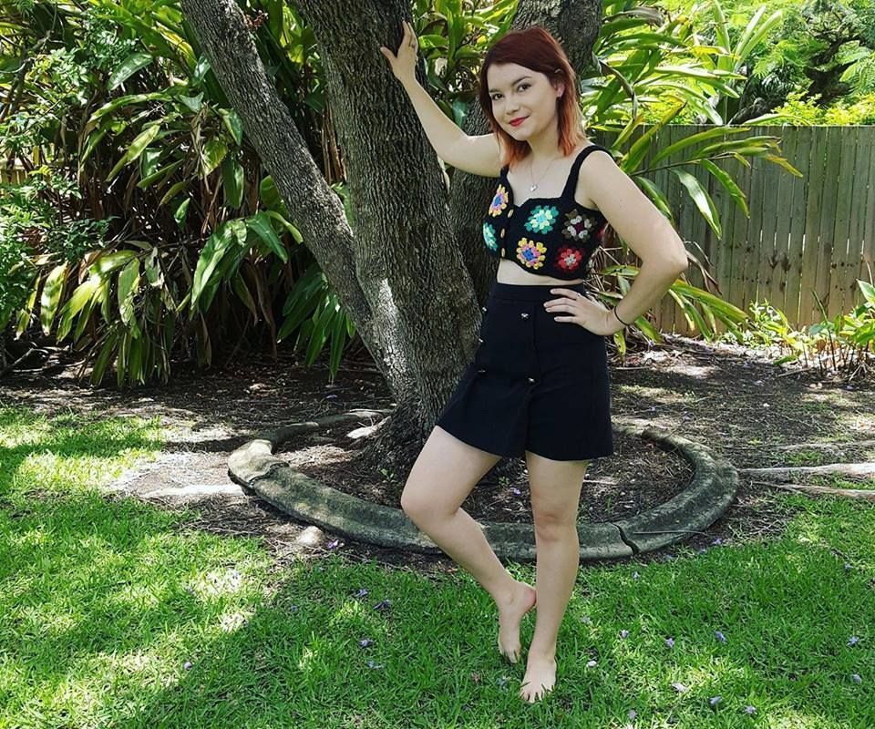 Rainbow Granny Square Top