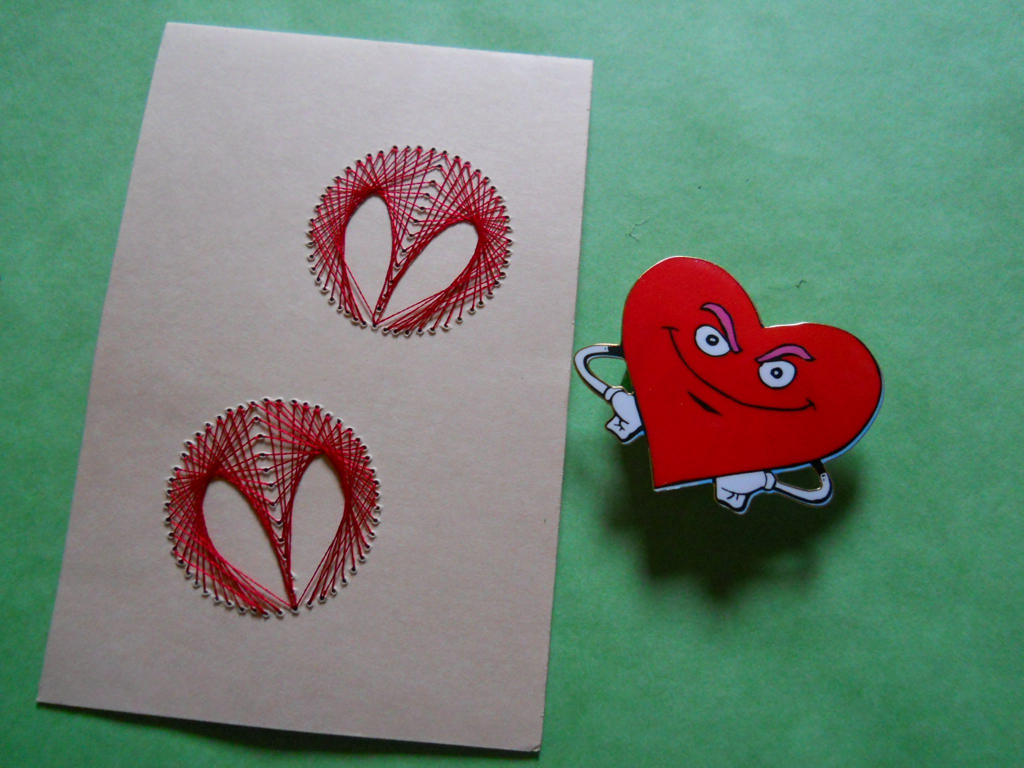 Silk Thread Valentine's Card