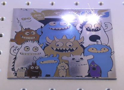 Monitor the Titanium Plate Color Laser Engraving