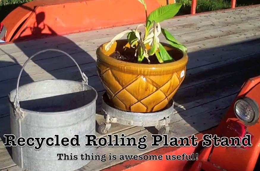 Recycled Rolling Plant Stand Hack